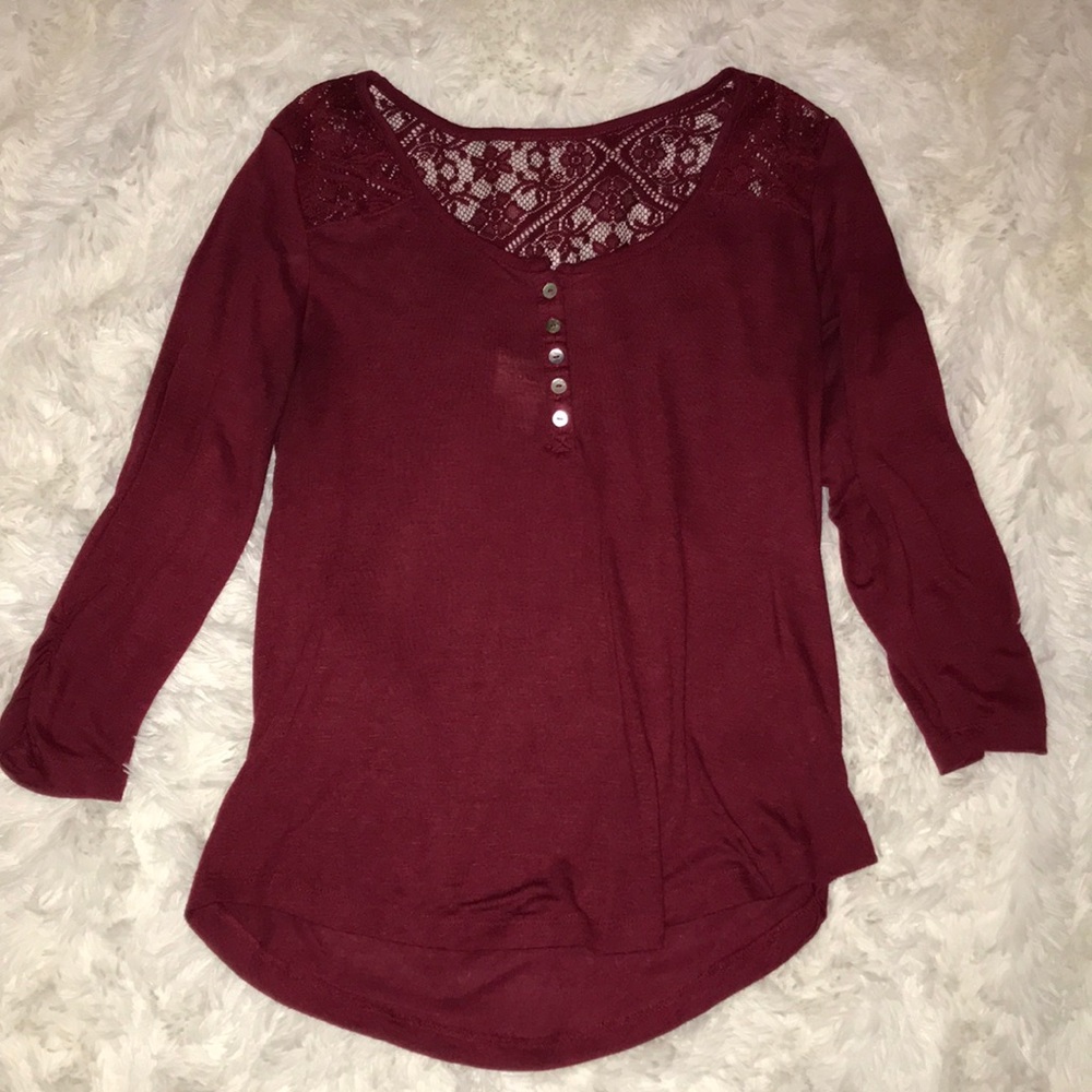 Maroon half sleeve! Lightly worn
